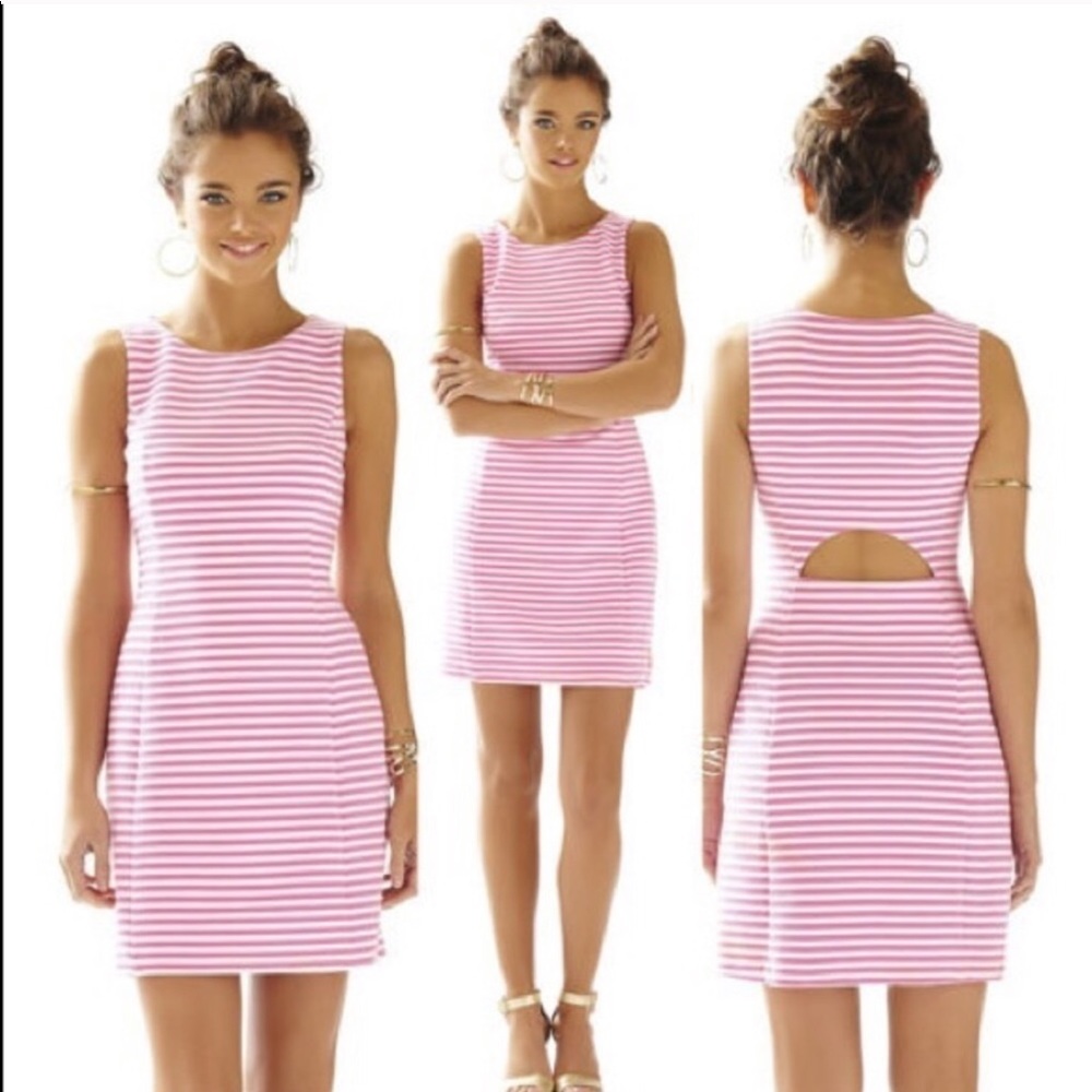 Lilly Pulitzer Cut-Out Shift Dress, Ottoman Stripe